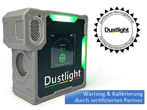 Dustlight Wartung Kalibrierung Sensor austauschen Service Reinigung Austausch putzen waschen reparieren Probleme beheben Funktion Software Filter Linse Diode wie reinigt man ein Dustlight Servicepartner Wartungsbetrieb airfilter.expert