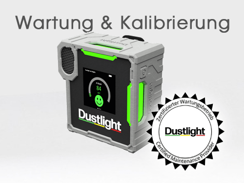 Dustlight Wartung & Kalibrierung Reinigung Sensortausch Sensor kalibrieren Gerät prüfen überprüfen reinigen putzen reparieren neukalibrieren kalibrieren austauschen Wartungsservice zertifizierter Betrieb airfilter.expert Zertifikat offizieller Dustlight Wartungspartner Servicepartner Funktionsprüfung Firmware-Update Sensoreinheit Austausch Vorfilter Messgenauigkeit Messabweichung