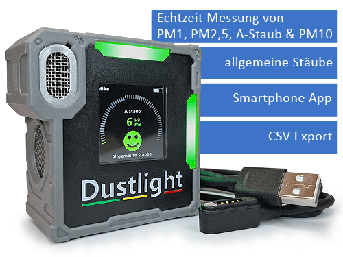 Dustlight kaufen Feinstaubmessung Gefahrstoffmessung Partikelmessgerät kaufen bestellen Angebot Feinstaubmessgerät Aerosolmessgerät Arbeitssicherheit HSE Manager Feinstaubampel Feinstaub Schweißrauch Dieselruß messen Holzstaub überwachen Echtzeit Messung Latai personengetragen SIFA Schreinerei Schreiner Tischler Werkstatt Industrie Ampelsystem Photometrisch DGUV BG Arbeitsschutz