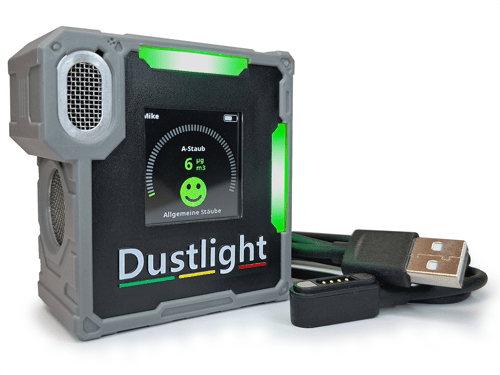 Dustlight Feinstaubmessung Gefahrstoffmessung Partikelmessgerät kaufen bestellen Angebot Feinstaubmessgerät Aerosolmessgerät Arbeitssicherheit HSE Manager Feinstaubampel Feinstaub Schweißrauch Dieselruß messen Holzstaub überwachen Echtzeit Messung Latai personengetragen SIFA Schreinerei Schreiner Tischler Werkstatt Industrie Ampelsystem Photometrisch DGUV BG Arbeitsschutz