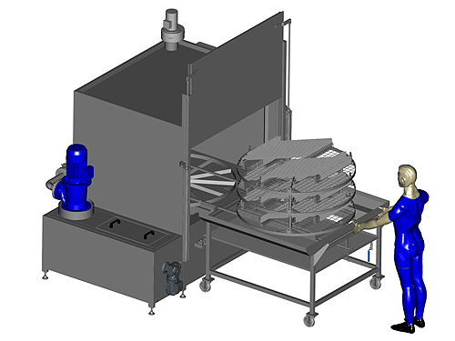 industrielle Kammerwaschmaschine für automatische Bauteilreinigung