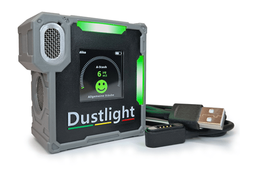 Dustlight Feinstaubmessung Gefahrstoffmessung Partikelmessgerät kaufen bestellen Angebot Feinstaubmessgerät Aerosolmessgerät Arbeitssicherheit HSE Manager Feinstaubampel Feinstaub Schweißrauch Dieselruß messen Holzstaub überwachen Echtzeit Messung Latai personengetragen SIFA Schreinerei Schreiner Tischler Werkstatt Industrie Ampelsystem Photometrisch DGUV BG Arbeitsschutz