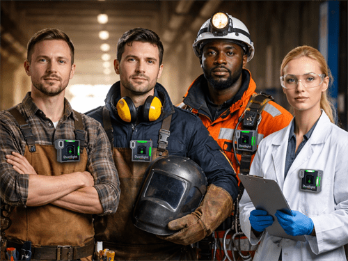 Dustlight workers meassurement equipment fine dust